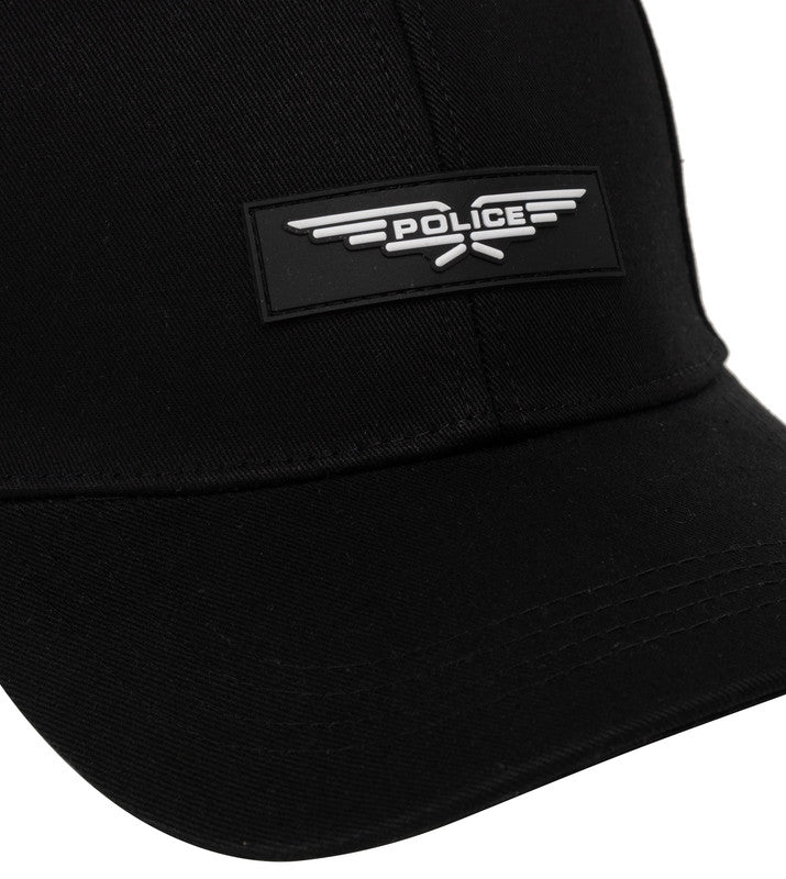 Police signature cotton baseball cap in Black, view 2
