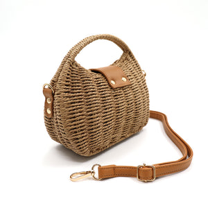 Marina Galanti Bottidda Crochet Bag - Camel detail