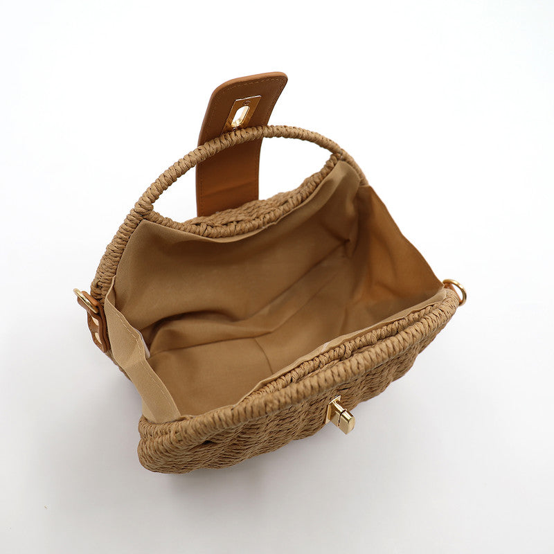 Marina Galanti Bottidda Crochet Bag - Camel interior